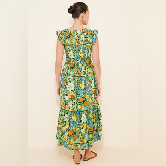 New Amthropologie Peregrine Flutter Sleeve Maxi Dress Size M - Picture 2 of 8